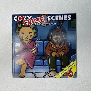 Livre de coloriage personnalisé sur les scènes de <span class=keywords><strong>crime</strong></span>, design audacieux, couverture souple, livre de coloriage personnalisé pour les fans de mystère, les amateurs d'art, cadeau - Product Image 1