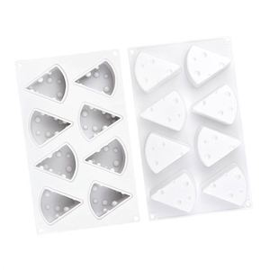 Moule en silicone écologique à 8 cavités en forme de fromage pour gâteaux, savons, bougies, résine, DIY à domicile, échantillon gratuit, OEM/ODM - Product Image 3