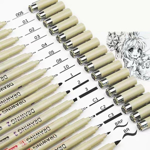 Gama completa de bolígrafos de dibujo artístico: bolígrafos de trazado, bolígrafos de aguja, bolígrafos de tinta fineliner para dibujo a mano, contornos de cómics, trazos y bocetos. - Product Image 2