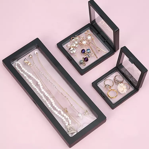 3D Clear PE Film Plastic Floating <b>Frame</b> <b>Acrylic</b> Medal Bangle Bracelet Jewelry Organizer Box Display Case Gift Packaging - Product Image 1