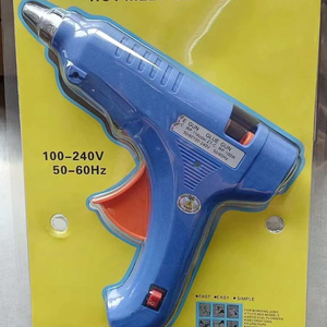 Pistolet à colle chaude bleu 100W avec interrupteur, capacité thermique, corps en aluminium + buse en aluminium, pistolet à colle chaude 20W - Product Image 4