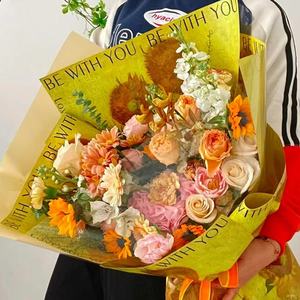 Papier d'art atmosphérique JOYWOOD Monet, papier à fleurs, papier d'emballage, bouquet de fleurs, matériaux floraux - Product Image 4