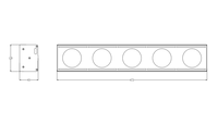 Neue Spleiß 5 × 40 W Jalousienlicht RGBW 4in1LED Matrix Pixel Bühnenlichtleiste