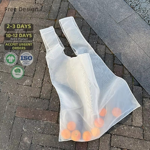 Sacs de shopping en organza de luxe, grands sacs fourre-tout en organza transparent, sacs de livraison en organza transparent en gros - Product Image 3
