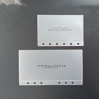 Style minimaliste A6 A7 A9 Zipless givré côté ouvert billet poche organisateur argent farce enveloppes portefeuille plastique argent enveloppes