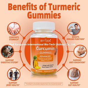 Grenz überschreitende heiß verkaufte Kurkuma-Gummis Vegane Amazon Factory Source-Vitamine für Erwachsene auf Lager - Product Image 5