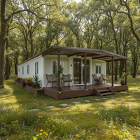 Maison conteneur préfabriquée de 40 pieds, respirante, design moderne, structure en acier, panneaux sandwich, plancher SPC, couleurs personnalisées, sécurité en acier