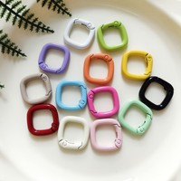 Vente en gros de crochets à pression carrés en métal, accessoires de quincaillerie colorés en alliage de zinc pour sacs à main, porte-clés, bricolage, directement de l'usine