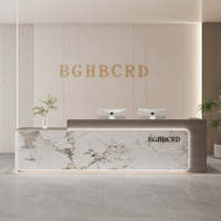 Bureau d'accueil moderne pour salon de beauté, entreprise, hôtel et magasin de vêtements - Mobilier commercial multifonctionnel personnalisable
