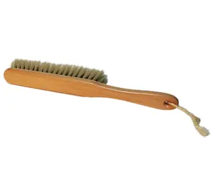 Escova de limpeza de fibra de bambu macia com cabo de madeira