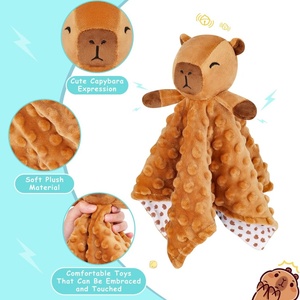 Copertina Sensoriale per Neonati a Forma di Capibara in Peluche Certificata CPC con Tessuto Minky a Pois per lo Sviluppo Sensoriale del <span class=keywords><strong>Neonato</strong></span> OEM - Product Image 4