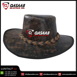 Sombrero marrón aceitoso de vaquero personalizado, sombrero de vaquero de cuero de estilo occidental para hombre, sombrero de vaquero de ala ancha elegante para mago - Product Image 2
