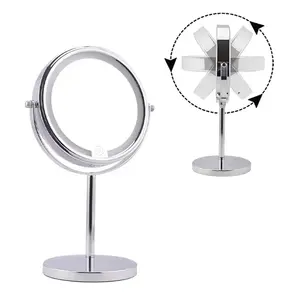 크롬 조리대 테이블 유럽 데스크탑 거울 LED 램프와 편리한 모바일 Led 드레싱 거울