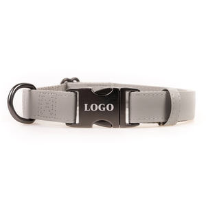 Collares de lujo personalizados para mascotas, correas de cuero genuino, lisa, de imitación, vegana, collar de piel auténtica para perro y conjunto de correa - Product Image 5