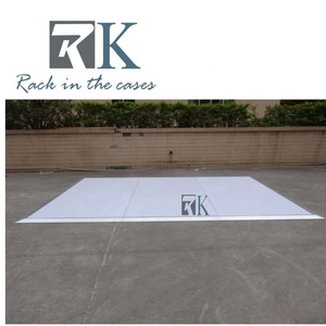 Plancher de danse portable pour fêtes, mariages et événements avec plateforme blanche et bordure en aluminium - Product Image 3