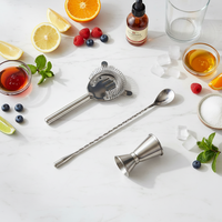 Ensemble à cocktail avec passoire et cuillère à goutte d'eau et jigger 15/30ML pour bar ou fête