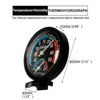 Termometer dan Higrometer Mekanik Bulat Berkualitas Baik NOMOYPET untuk Terarium Reptil
