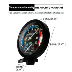 NOMOYPET Good Quality Round Mechanical Thermometer and Hygrometer <strong>for</strong> Reptile Terrarium - Product Image 6