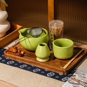 Ensemble complet de fouets <span class=keywords><strong>à</strong></span> matcha en céramique pour la cérémonie du thé japonaise, kit en grès vert avec bol <span class=keywords><strong>à</strong></span> matcha et coffret cadeau personnalisé - Product Image 4