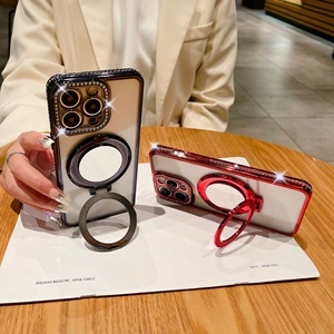 Sang Trọng Gương <span class=keywords><strong>Bling</strong></span> Long Lanh Từ Vòng Chủ Ống Kính Bảo Vệ Trường Hợp Đối Với iPhone 15 14 13 12 Pro Max Cộng Với Điện Thoại Di Động Bìa - Product Image 5