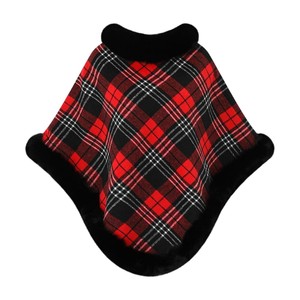 Chal de Moda para Mujer con Ribete de Piel Sintética, Capa Cálida de Invierno, Elegante Capa Jacquard para Deportes de Nieve y Vacaciones Navideñas - Product Image 3