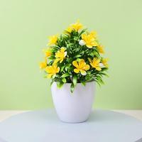 Petite plante artificielle en pot, fausse fleur en plastique, bonsaï décoratif pour bureau, maison, comptoir de magasin, décoration intérieure