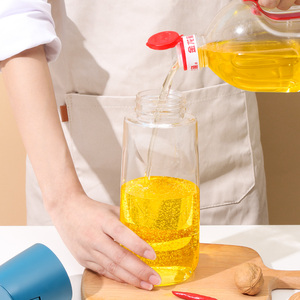Contenedores de aceite de oliva para uso en la cocina, dispensador de vidrio con apertura y cierre automático, botella de aceite de 700ml y 24oz - Product Image 2