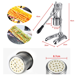 Máy ép khoai tây nghiền bằng thép không gỉ BX 30 Cm, ép tay, dài, lớn, làm khoai tây chiên kiểu Pháp - Product Image 2