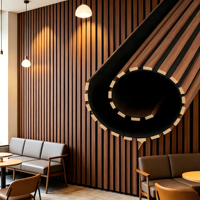 Panneaux acoustiques en lattes de bois flexibles écologiques, haute réduction du bruit, lattes de bois MDF pour salon, chambre, hôtel, intérieur