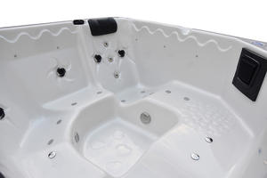 Baignoire carrée de luxe à hydromassage avec fonction de massage, bain à remous extérieur pour la détente à domicile et dans le jardin - Product Image 5