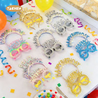 YACHEN Offre Spéciale Accessoires de Costume d'Anniversaire Bandeau Scintillant en Plastique Durable et Lunettes de Fête pour Enfants Filles – Idéal pour les Fêtes
