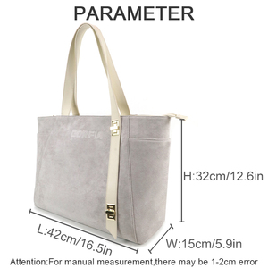 Sac fourre-tout tendance pour femme, grand sac à bandoulière en daim, grande capacité, sac à main décontracté pour le quotidien et le travail - Product Image 6