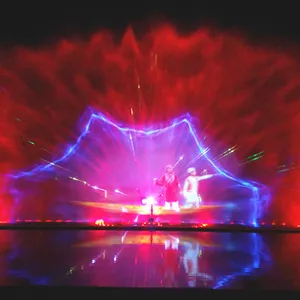 Water Show India High Quality Laser Light Movie Fountain Water Screen Projection Show