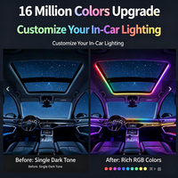 Bande LED d'ambiance universelle pour toit ouvrant de voiture, lumière d'ambiance RGB USB pour toit ouvrant, lampe d'ambiance LED