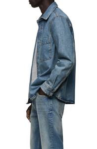 <span class=keywords><strong>Camicie</strong></span> da <span class=keywords><strong>uomo</strong></span> personalizzate versatili a maniche lunghe con bottoni <span class=keywords><strong>in</strong></span> cotone Denim comode top di <span class=keywords><strong>Jeans</strong></span> - Product Image 2