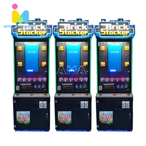 Ama เกมหยอดเหรียญสวนสนุกอิฐ Stacker เกมอาร์เคดเครื่องตุ๊กตาเกมหยอดเหรียญของขวัญสําหรับขาย