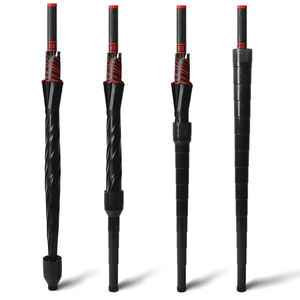 Paraguas automático de 8 varillas con cubierta impermeable y protección UV, con varilla recta y acabado negro. - Product Image 3