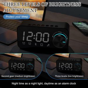 Music Player <b>LED</b> Speaker with Digital Display Card Alarm <b>Clock</b> Reloj Speaker Digital Desk Table <b>Clock</b> - Product Image 5