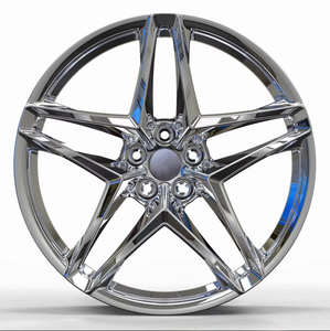 Jantes de voiture de sport 5x114.3 5x112 18 20 22 24 pouces, chrome miroir, monobloc, pour Audi Tesla BMW - Product Image 3