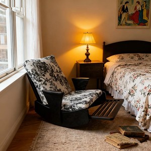 Fauteuil à bascule de luxe nordique avec certification CE européenne, idéal pour les hôtels haut de gamme, les appartements, les familles et les villas - Product Image 3