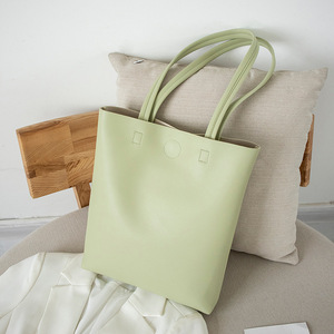 2024 New Fashion Korean Version of the Soft Leather Tote <strong>Bag</strong> <strong>Student</strong> Versatile Simple Large-capacity One-<strong>shoulder</strong> <strong>Handbag</strong>