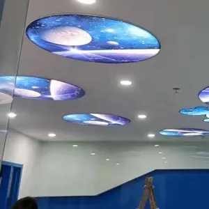 ZHIHAI Gulungan Langit-langit Elastis Pvc Cermin Mengkilat, Lebar 5M