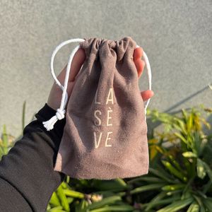 Small Organic Cotton <b>Drawstring</b> <b>Bag</b> Custom Soft Dust <b>Bag</b> for Watch and Jewelry Free Sample Available - Product Image 6
