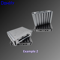 Boîtier PC SBC13 en alliage d'aluminium 6063 personnalisé, compatible Mini-ITX/Nano, avec fenêtre latérale et ports USB/audio – Stock Domify