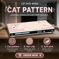 MAIRUIGE Alas Mouse Gaming PC Karet Anti Selip Bergaya Keren dengan Pola Kucing Lucu Latar Belakang Pink 400x900mm 3mm Tersedia di Stok