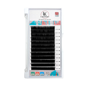 Lakanaku Velvet Round Hair Eyelash Extensions 8-15mm Natural Soft <b>Single</b> Strand <b>Flowering</b> Style - Product Image 5