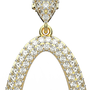 Avarta 18K Cosmic hecho a mano Lab Grown Diamond Moissanite Pendiente para niñas y mujeres Joyería clásica para todo tipo de ocasiones - Product Image 3