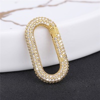 Collier à faire soi-même personnalisé 18k rond Bracelet fermoir cœur Mousqueton plaqué or vis ovale Fermoirs fantaisie en argent 925 pour la fabrication de bijoux