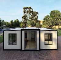 Maison conteneur extensible 20 pieds 40 pieds, 2 chambres, modulaire, portable, préfabriquée, en panneaux d'acier, pour villas, hôtels et résidences de villégiature