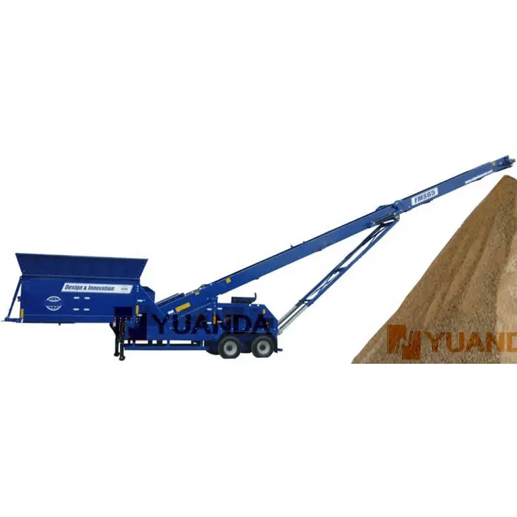 Large Intelligent Dirt Bulk Material Handling Hopper Feeder Stacker Tracked Trough Type Telescopic Mobile Grain Conveyor Belt